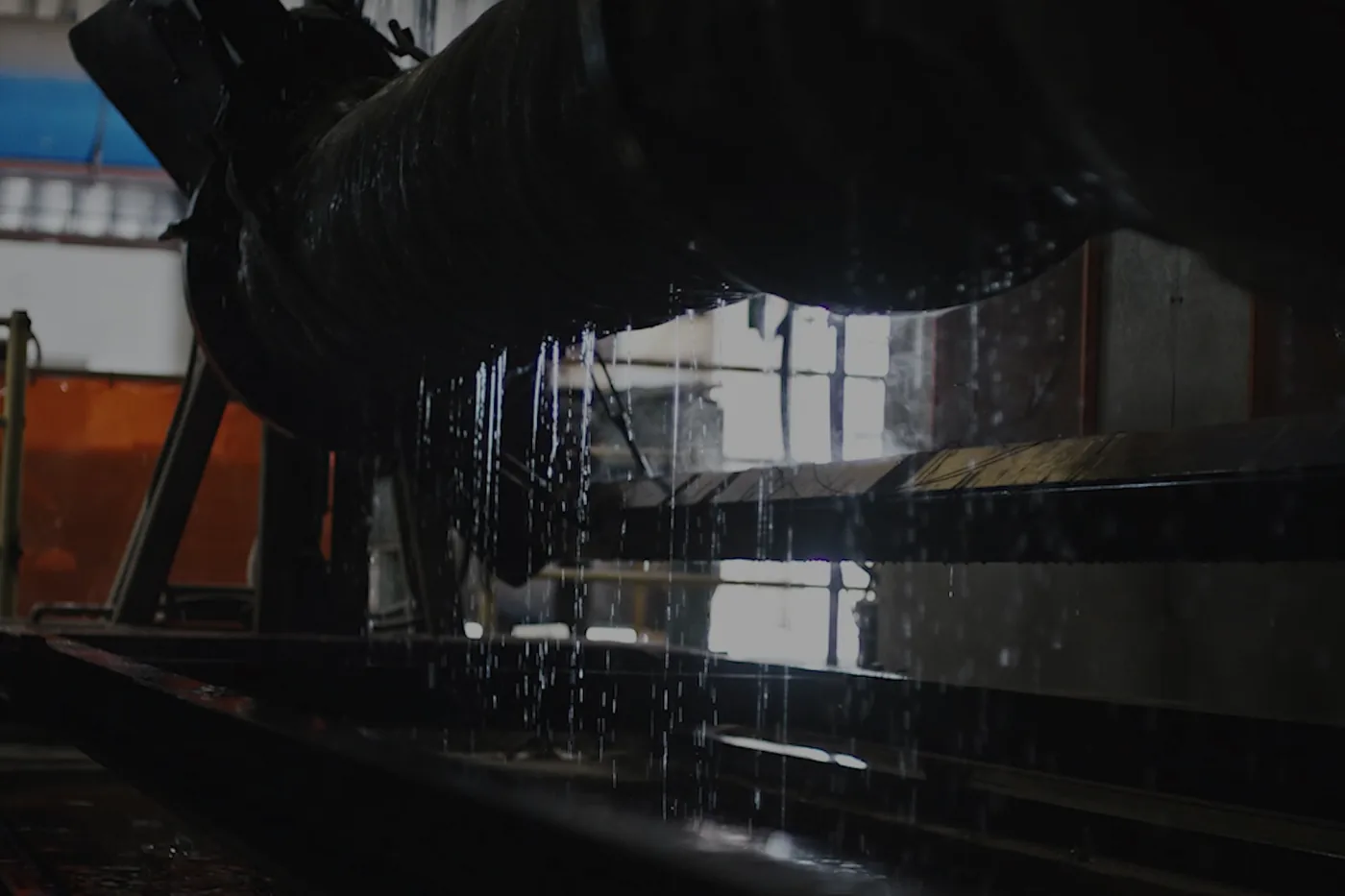 ETFE-lined pipe on a concentrated acid line