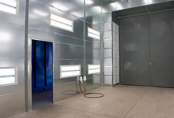 The paint booth